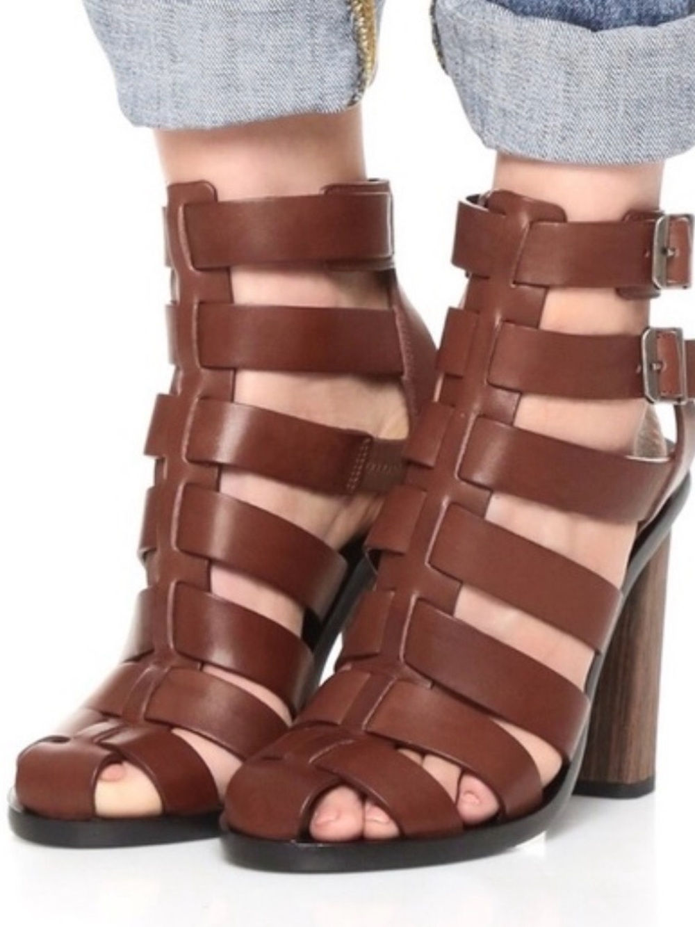 Vince | Nicolette leather caged/gladiator heel sandal